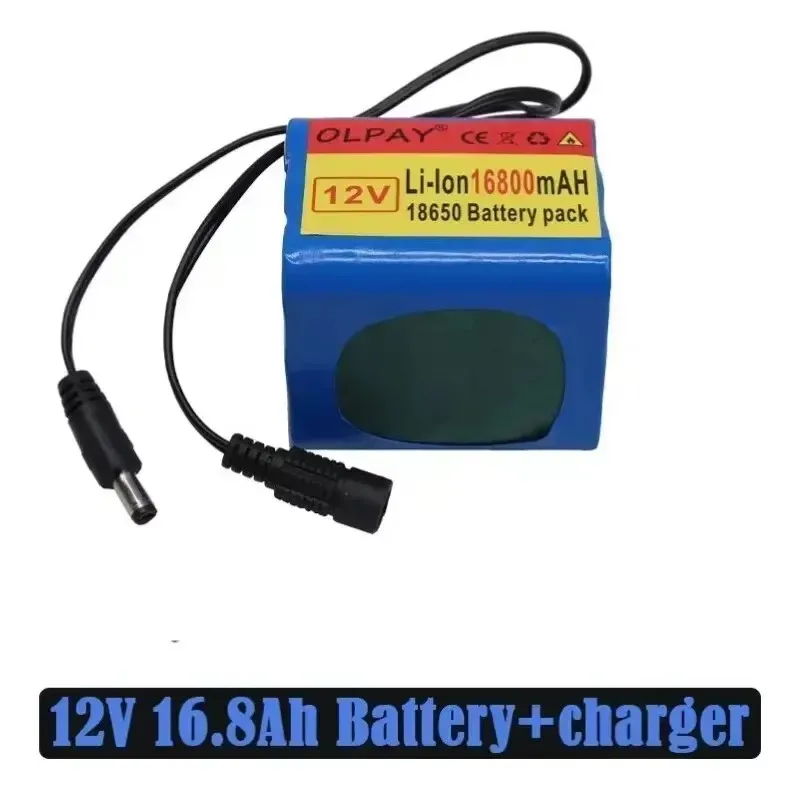 3S3P 12V 16800 mAh 18650 Rechargeable Battery 12V with BMS Lithium Battery Protective Panel + 12.6V Charger  electric scooter