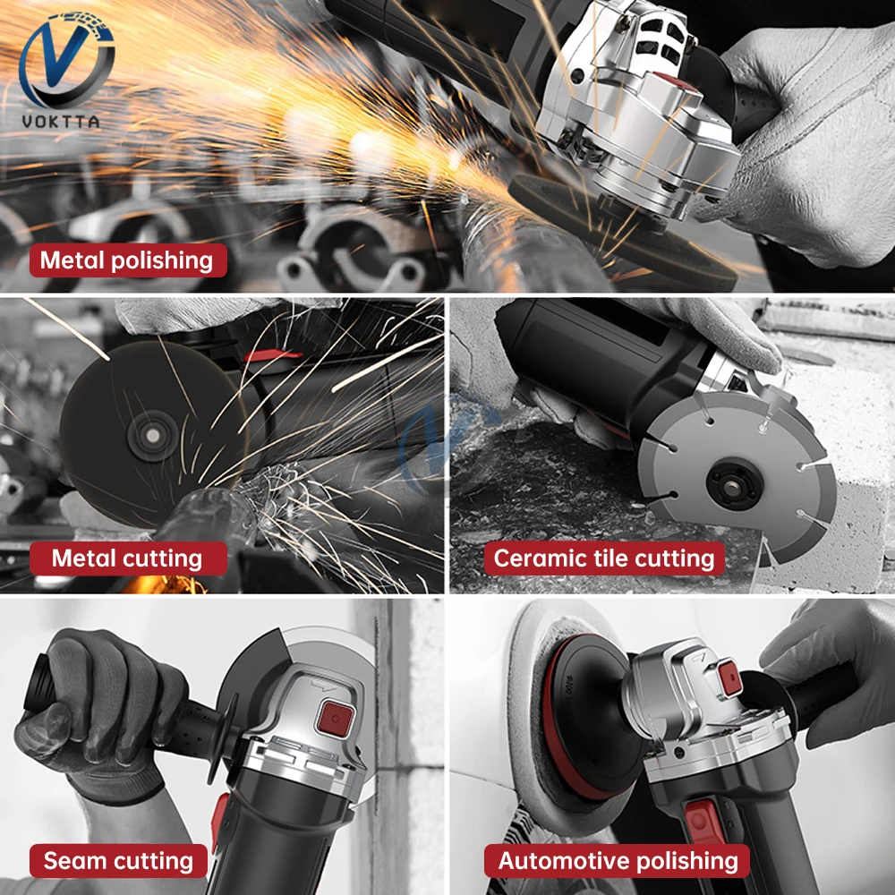 Imagem -05 - Multi-funcional Elétrica Angle Grinder Ferramentas Elétricas Moagem Corte Polimento Poderoso 11000rpm