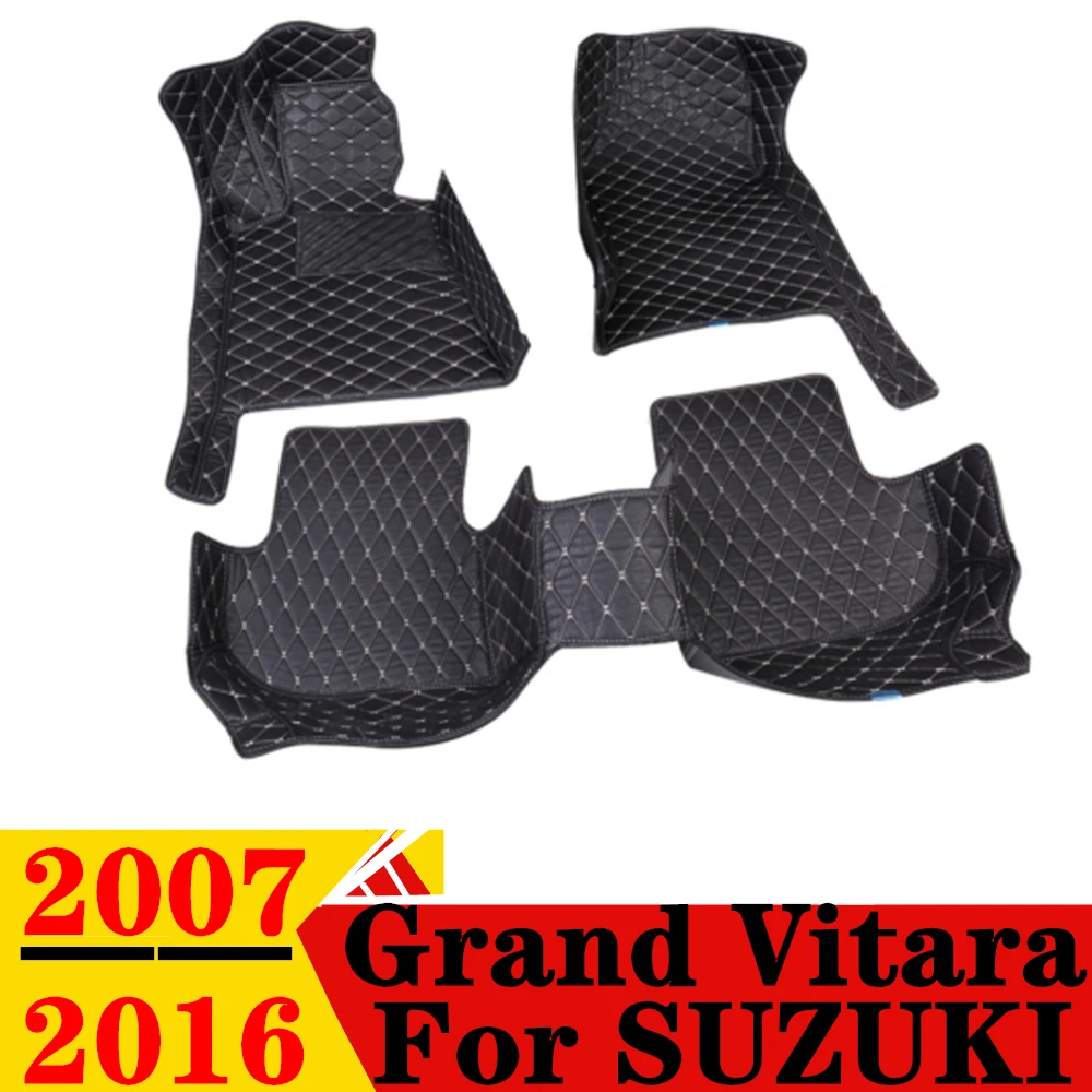 

Автомобильные коврики для SUZUKI Grand Vitara, 4 двери, 2016, 2015, 2014, 2013-2007, подходят под заказ, передняя и задняя напольная подкладка, коврики для ног