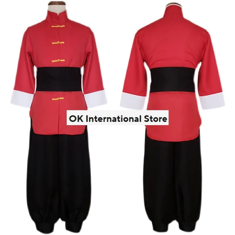 Costume Cosplay de Style Chinois Rouge pour Homme et Femme, Perruque, Uniforme de Samouraï, Pantalon K/h, Anime Ranma ½ Tendou Akane, Trempé, Halloween