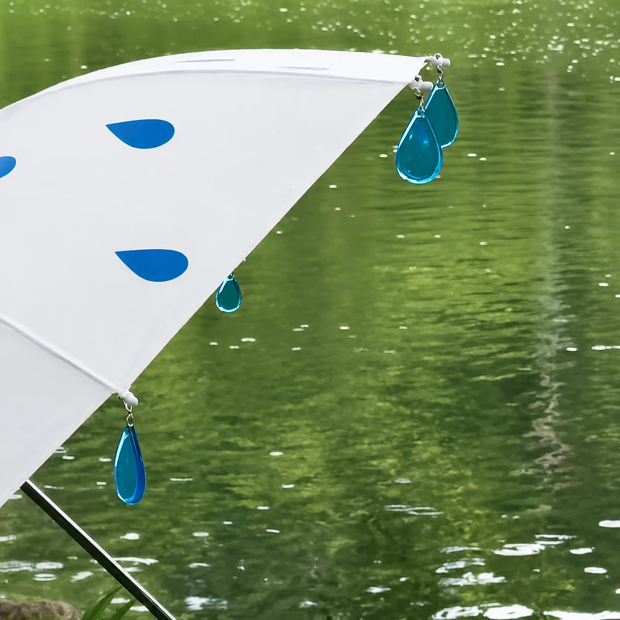 Mini Raindrop Lost Prevention Umbrella Marker Umbrella Key Ring Pendant Translucent Transparent Acrylic Ornament Gift