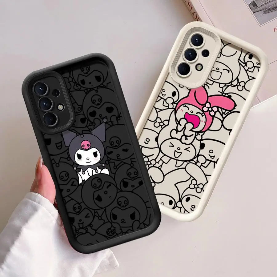 Custodia Cartoon Kuromi Melody per Samsung Galaxy A36 A33 A26 A22 A34 A56 A32 A16 A23 A12 A14 A24 A13 Soft Shell