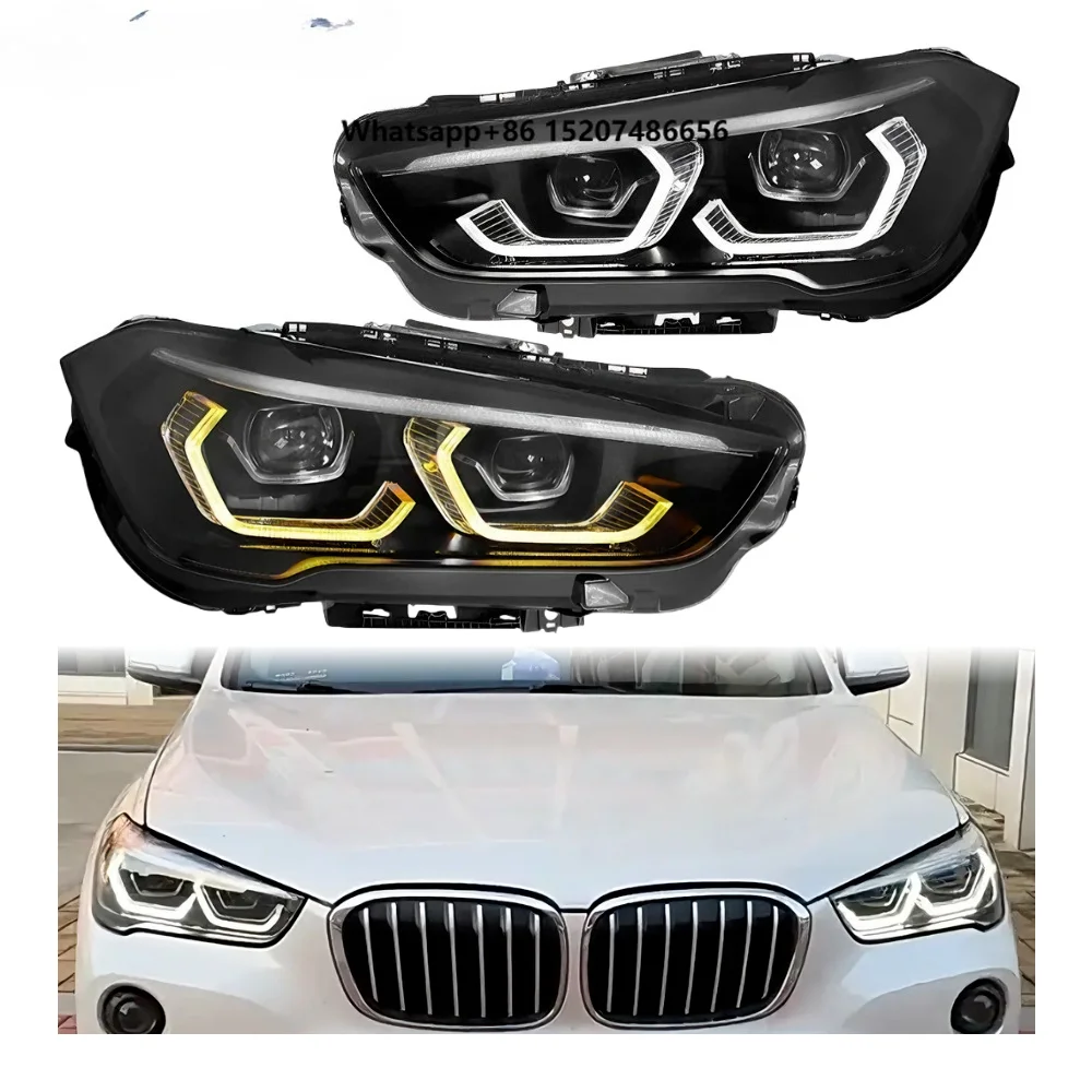 Headlights 2016-2019 Dual Color Ikon Style Front Lights Upgrade LED X1 Yellow White  Lens Plug and Play for