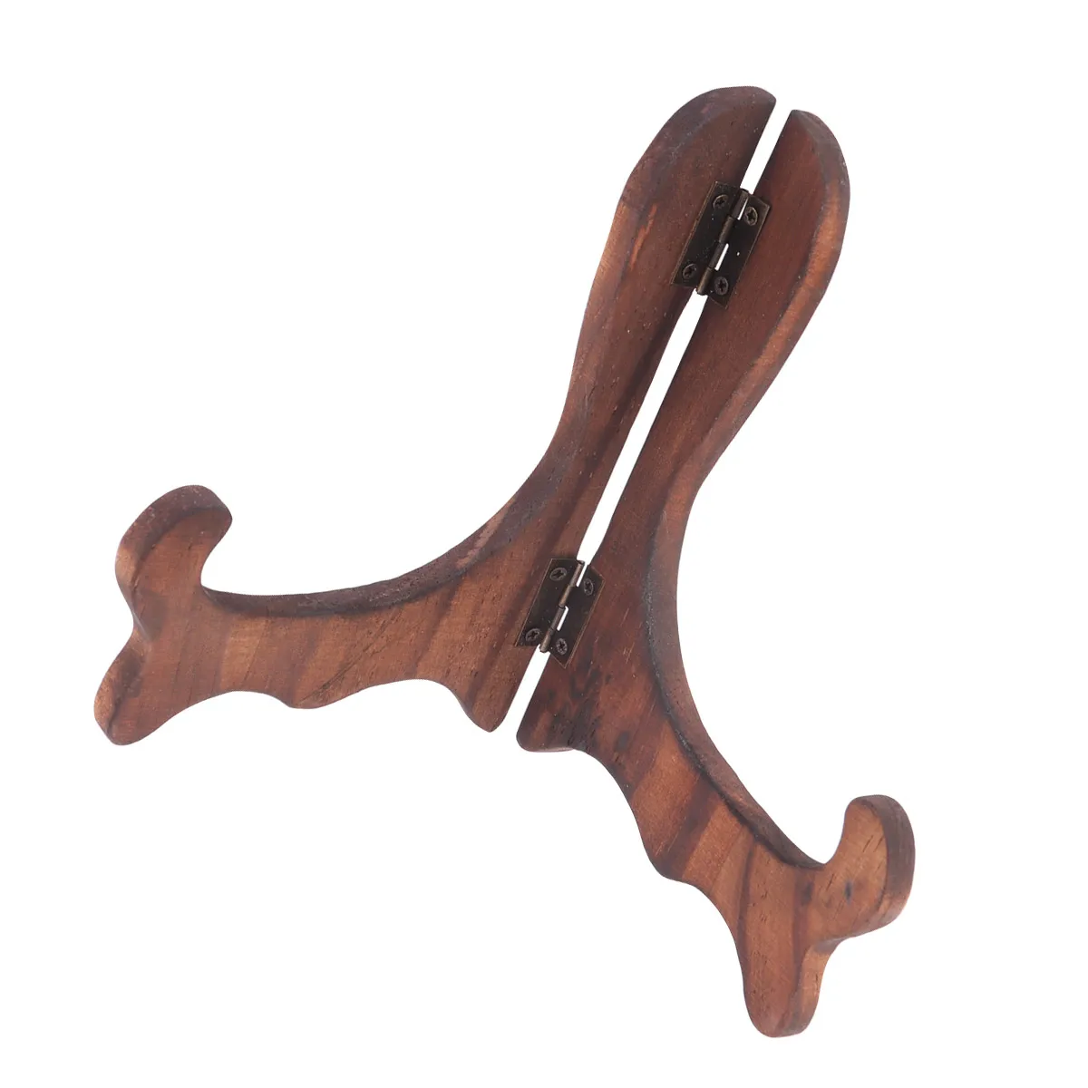 

4pcs Tea Cake Display Stand Wooden Curved Home Decor Shelf for Plates Photos Books Art Collector Items Solid Wood