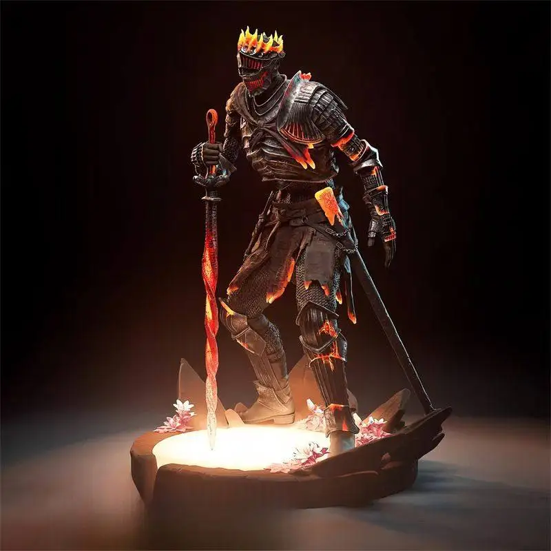 Dark Souls 3 Action Doll Immortal Fire Connection Statue Gk Sammlerstück Desktop-Dekoration Geschenk für Gaming-Fans