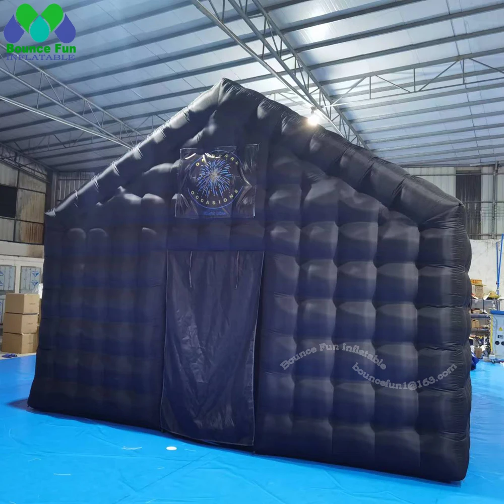 Surprise Price Commercial Black Portable Inflatable Nightclub Tent Cube Wedding Marquee Disco Vip Lounge For Night Club Parties