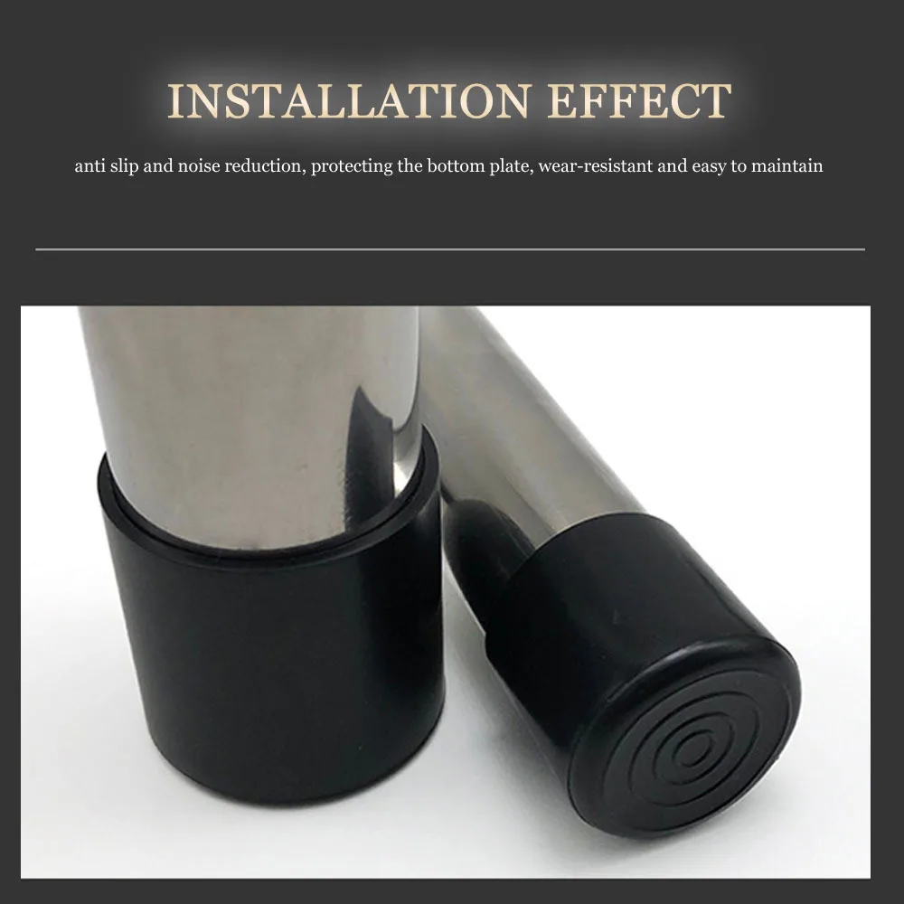 19mm round tube sleeve Plastic Tube Plug Rubber End Caps For Round Tubing Furniture Adjustable Threaded Footin