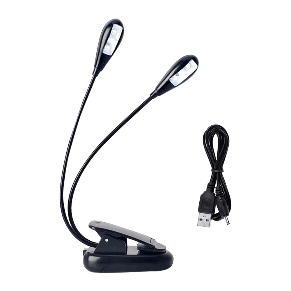 

LED Reading Lamp Flexible Book Music Lamp Reading Light Student Dormitory Light with Clip Power for Book Reading