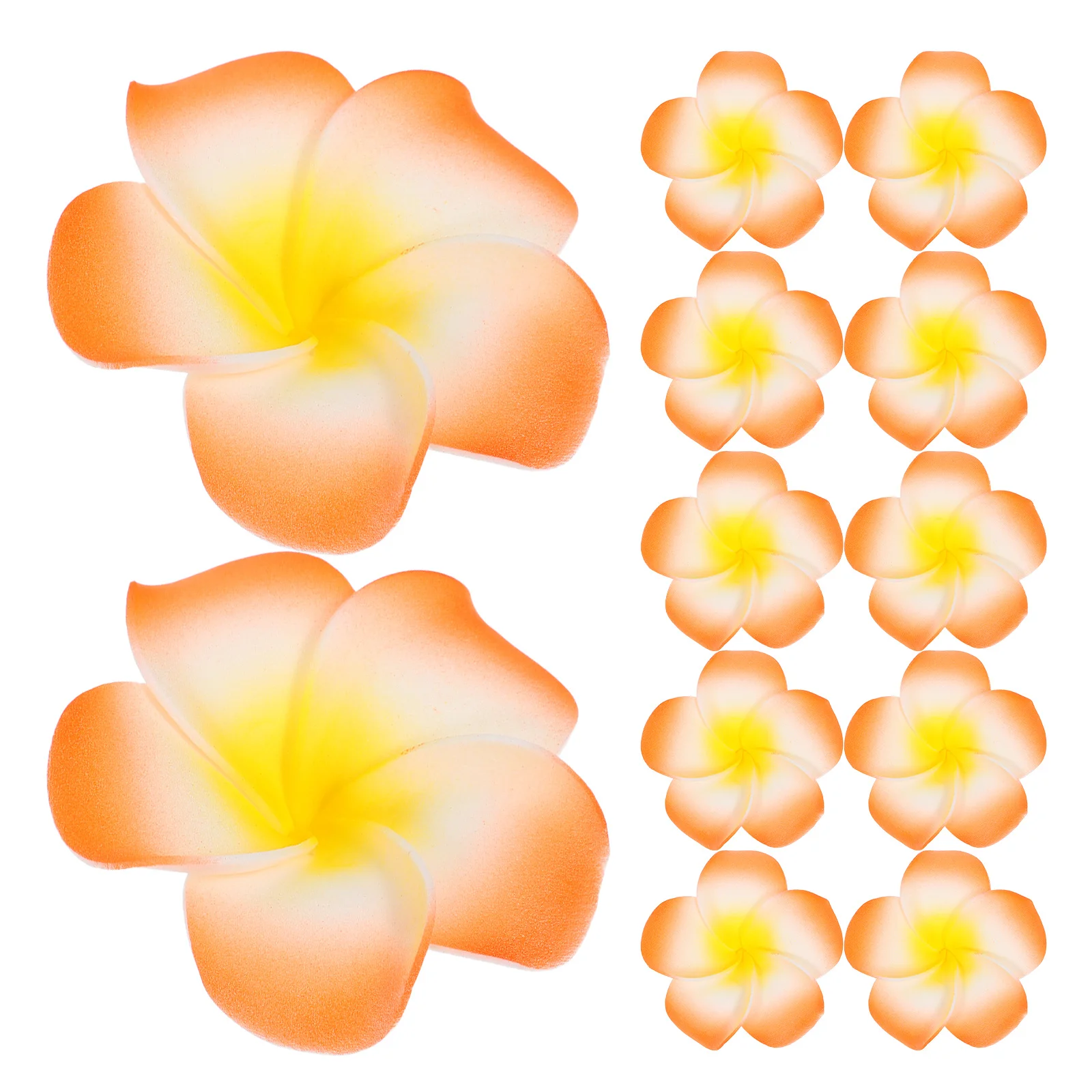 

50Pcs Hawaiian Plumeria Artificial Flowers Realistic Eva Tropical Floral Decorations Party Hair Accessories Hawaiian Hair Flower