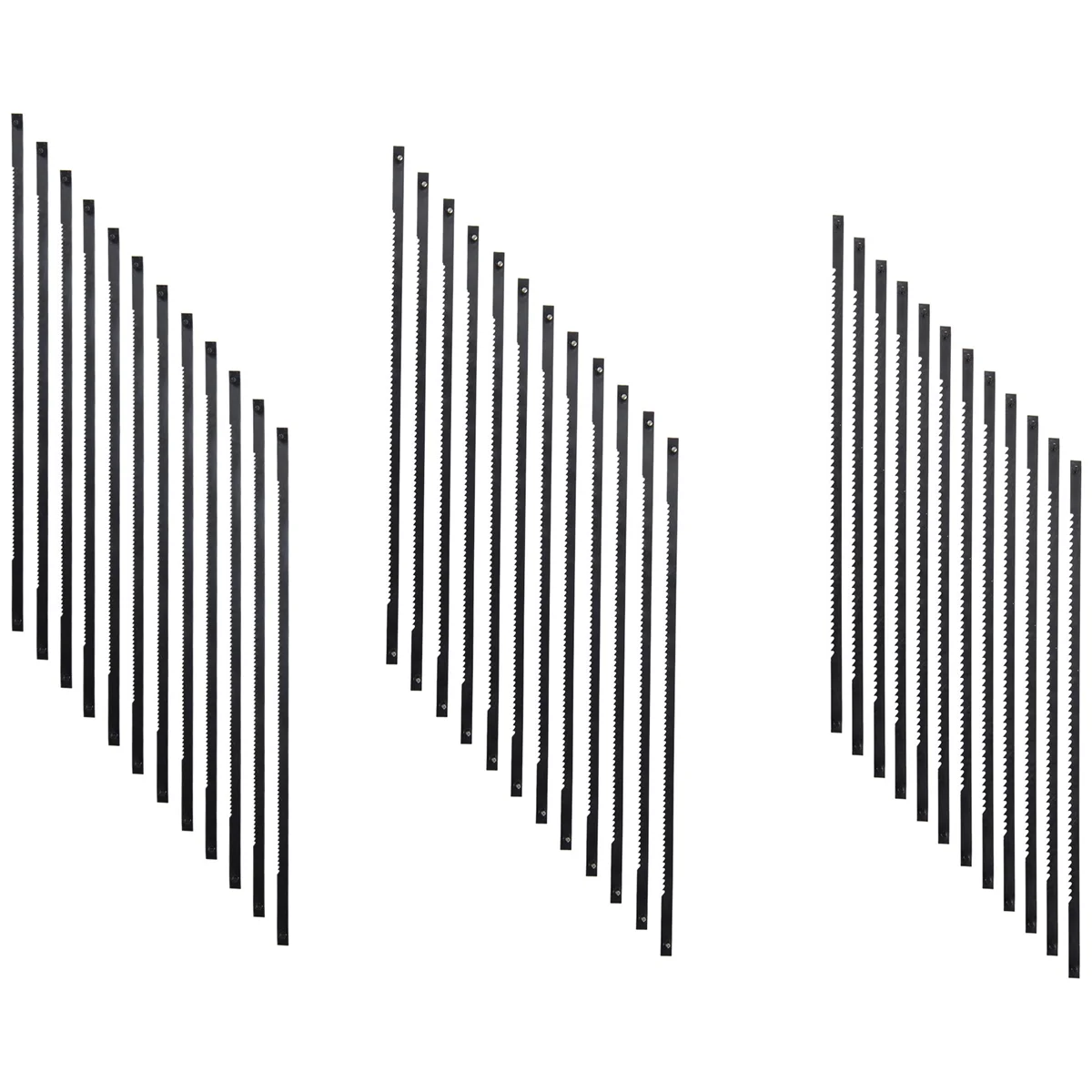 Hojas de sierra de calar de 36 Uds., hojas de sierra de calar de acero al carbono de 127mm con pasador cruzado, hojas de sierra de corte fino estándar de 15/18/24 dientes