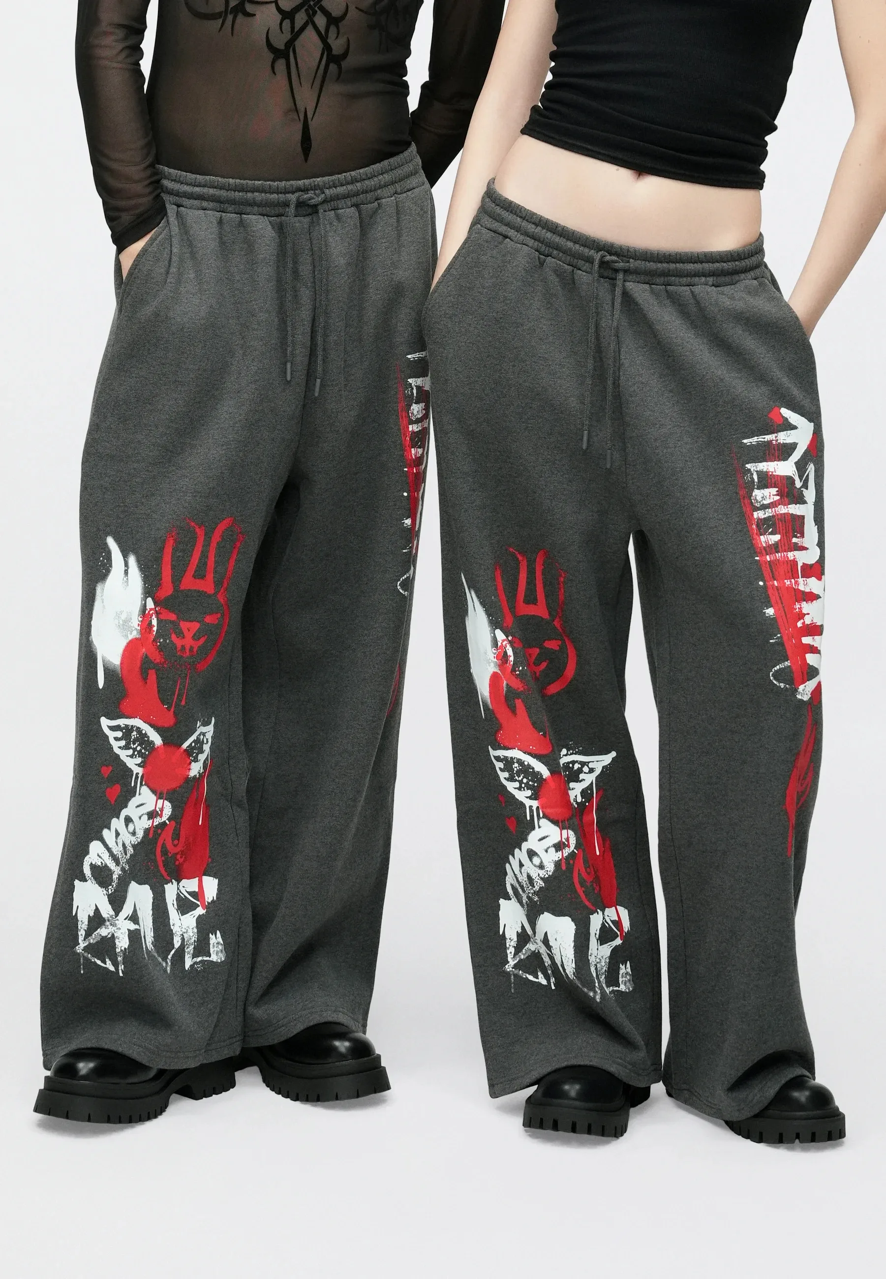 

Унисекс джоггеры с широкими штанинами, мужские спортивные брюки из чистого хлопка с графическим принтом, с изображением пламени и огня, готические джоггеры с надписью «Свобода»