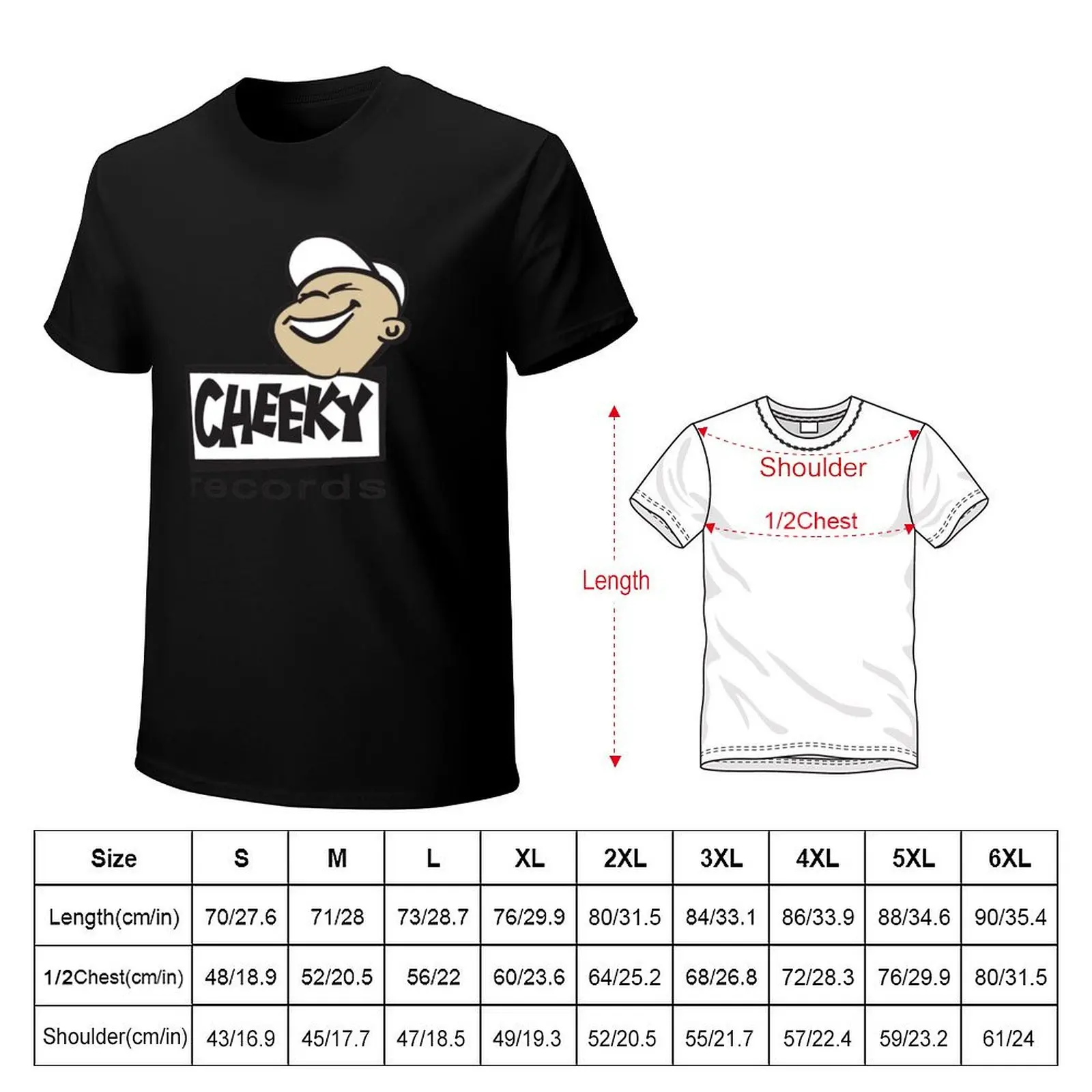 Cheeky Records T-Shirt Non-Shrink Basic Cotton T-Shirt