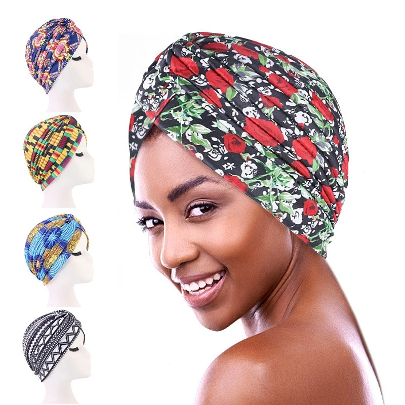 

Мусульманский женский хиджаб: яркий мгновенный тюрбан-шапка с принтом и узлом, головной платок-внутренняя вуаль для женщин с проблемами с волосами