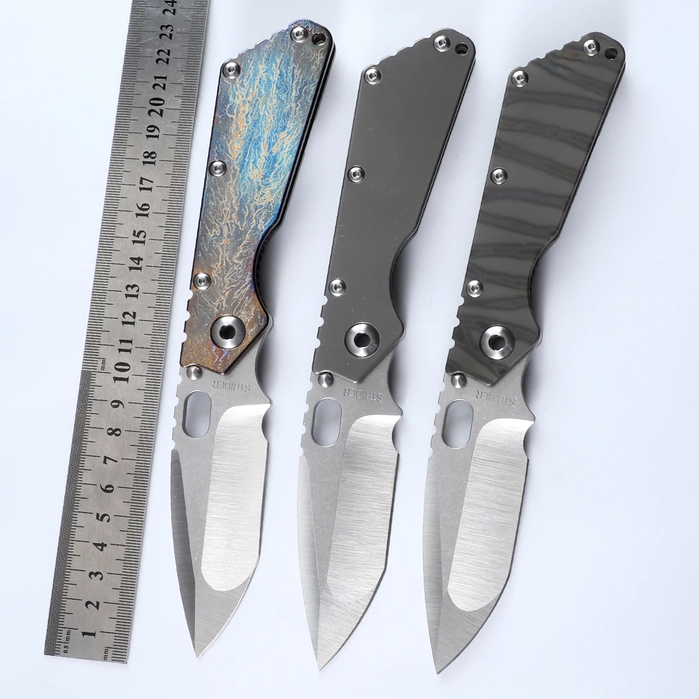 SMF folding knife VG10 steel blade titanium alloy handle copper joint outdoor camping fishing hunting EDC fruit knife tool