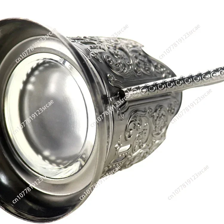 Sell Custom logo old-fashioned podstakannik russian drinking hot tea glass metal cup holder folk crafts