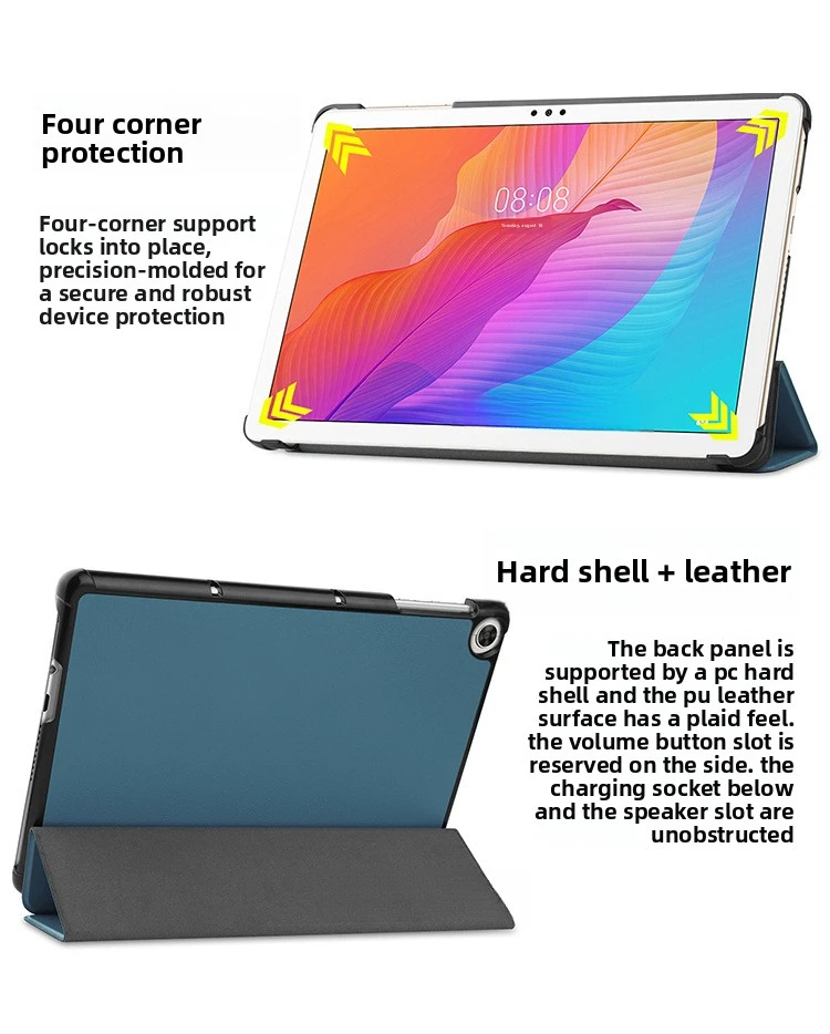 Für Huawei Tablet Schutzhülle MediaPad T5 10 Zoll - Hartschalen-Dreifach-Faltbare Lederhülle – Detail 6