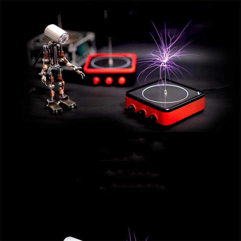 8cm Music Tesla Coil Artificial Lightning Desktop Bluetooth Toy Creative Gift Electric Lightning In The Hand Science Experiment