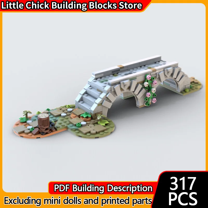 

Medieval Castle Model MOC Building Bricks Forest Bridge Passage Modular Technology Children Holiday Gifts Assemble Toys Suit