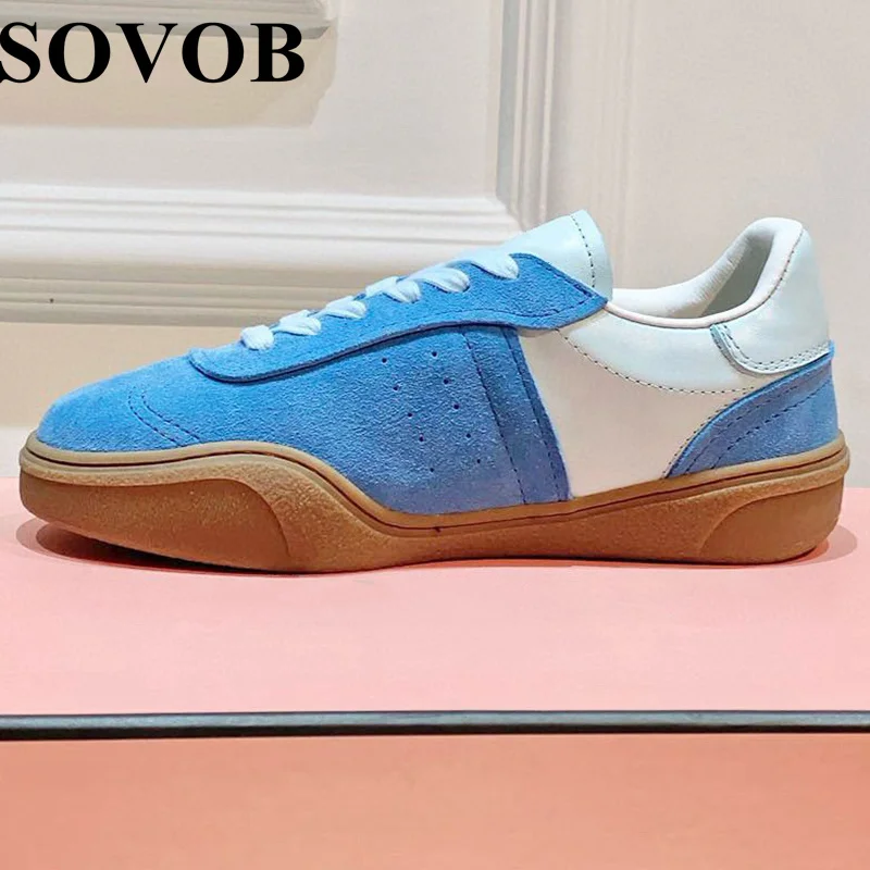 

New Women Flat Shoes Spring Autumn Retro Lace Up Breathable Tenis Daily Casual Sneakers Color Blocked Board Shoes Running shoes