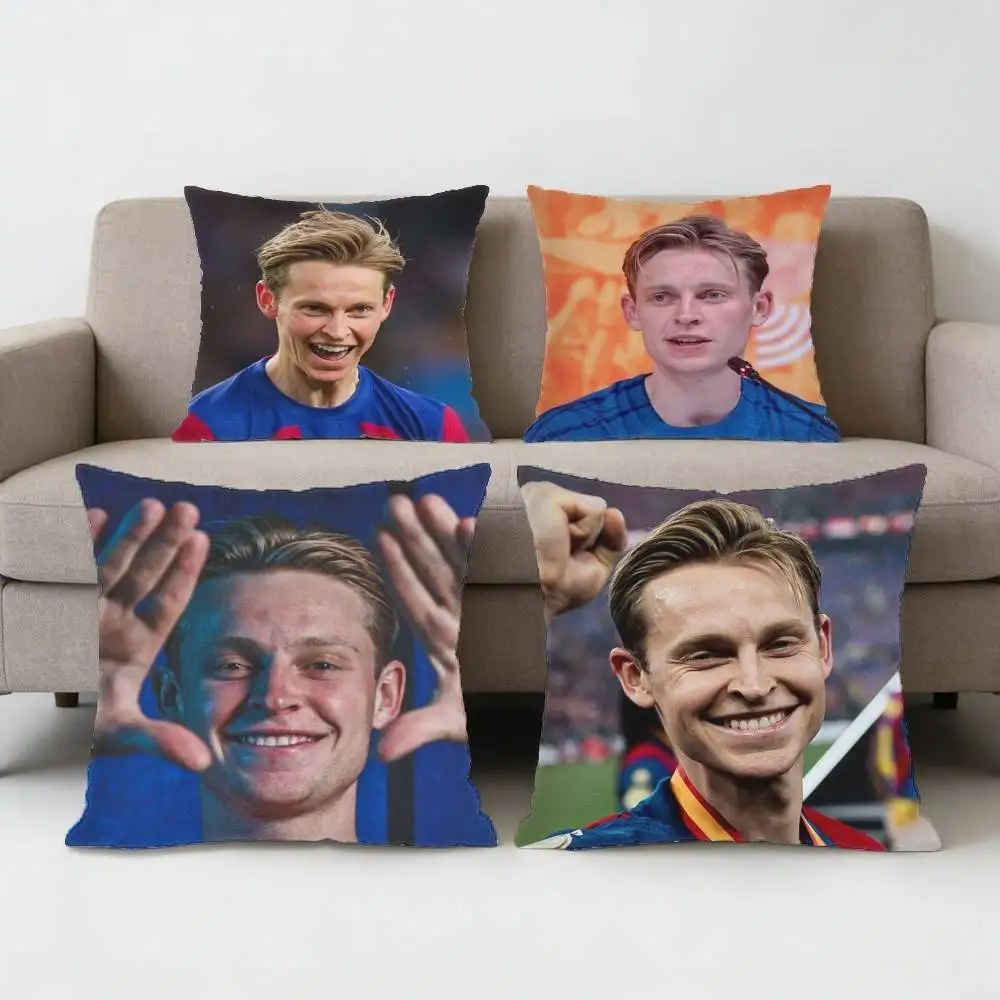 

Dutch Frenkie De Jong Mid-Court Pillow Case Sofa Living Room Bedroom Headboard Backrest Cushion Square Cushion Nap Time