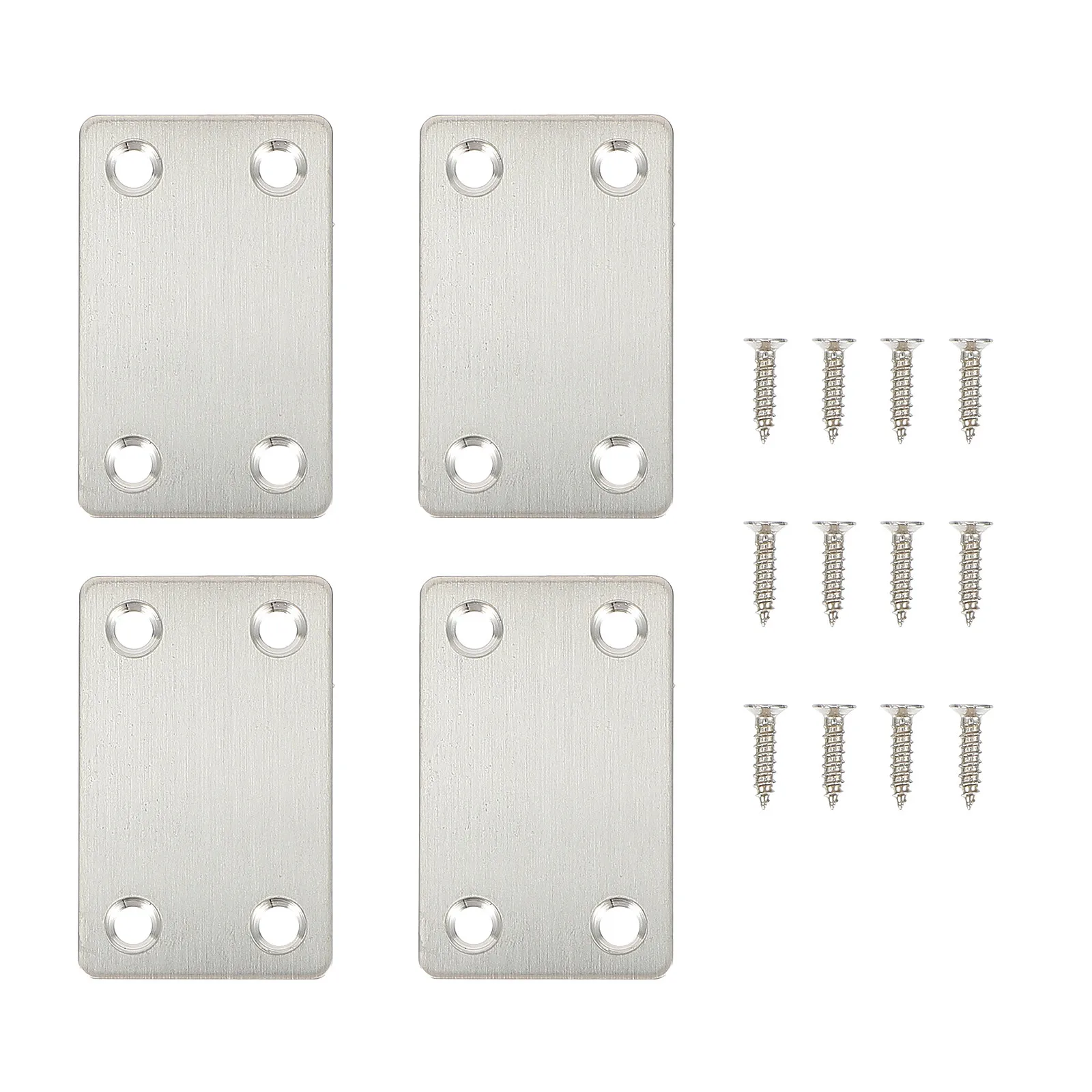 12Pcs Stainless Steel Corner Braces Heavy Duty Rust Proof Brushed Finish for Furniture Cabinet Wardrobe Particle Board Repair