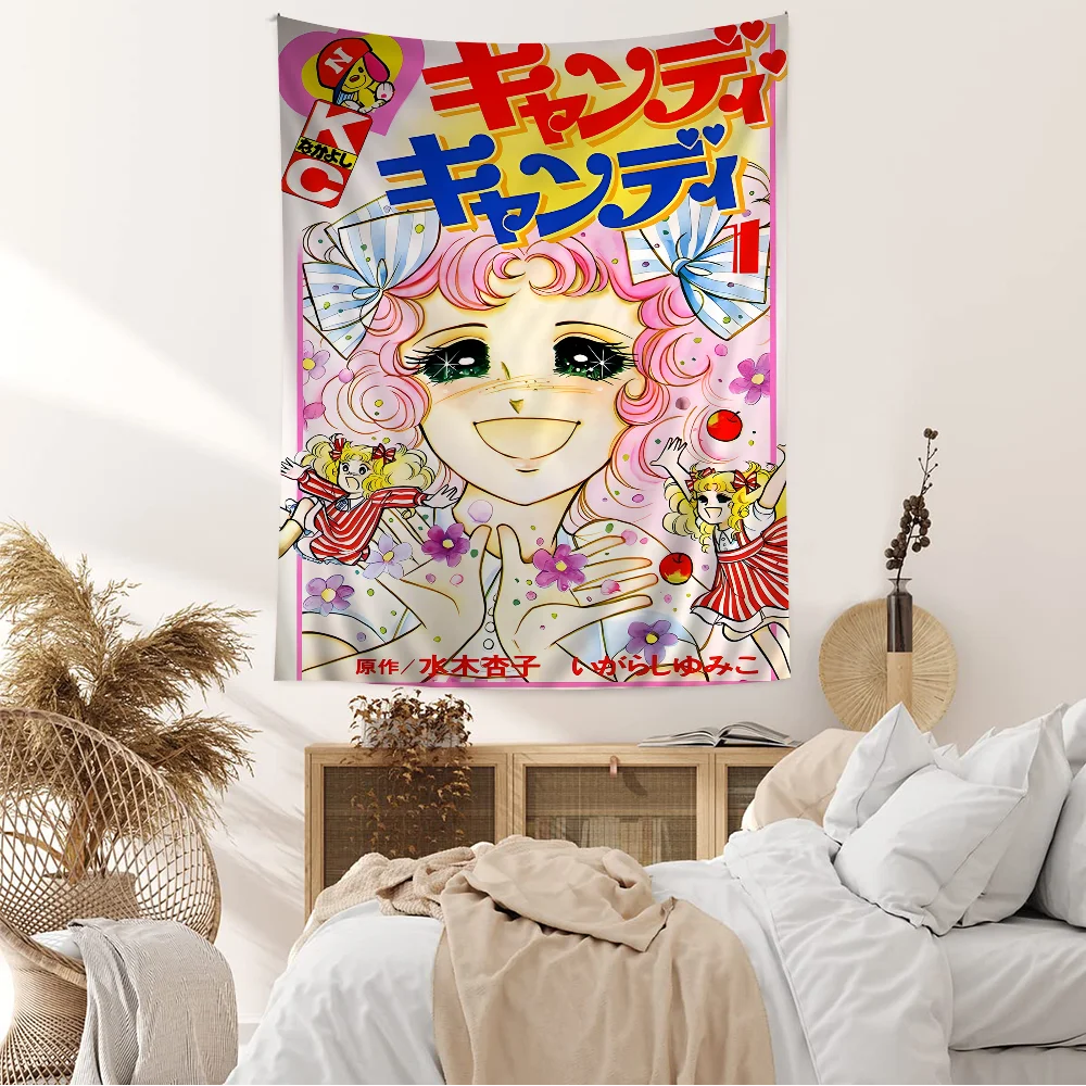 Candy Candy Anime fai da te arazzo da parete per soggiorno casa dormitorio Decor Wall Art Decor