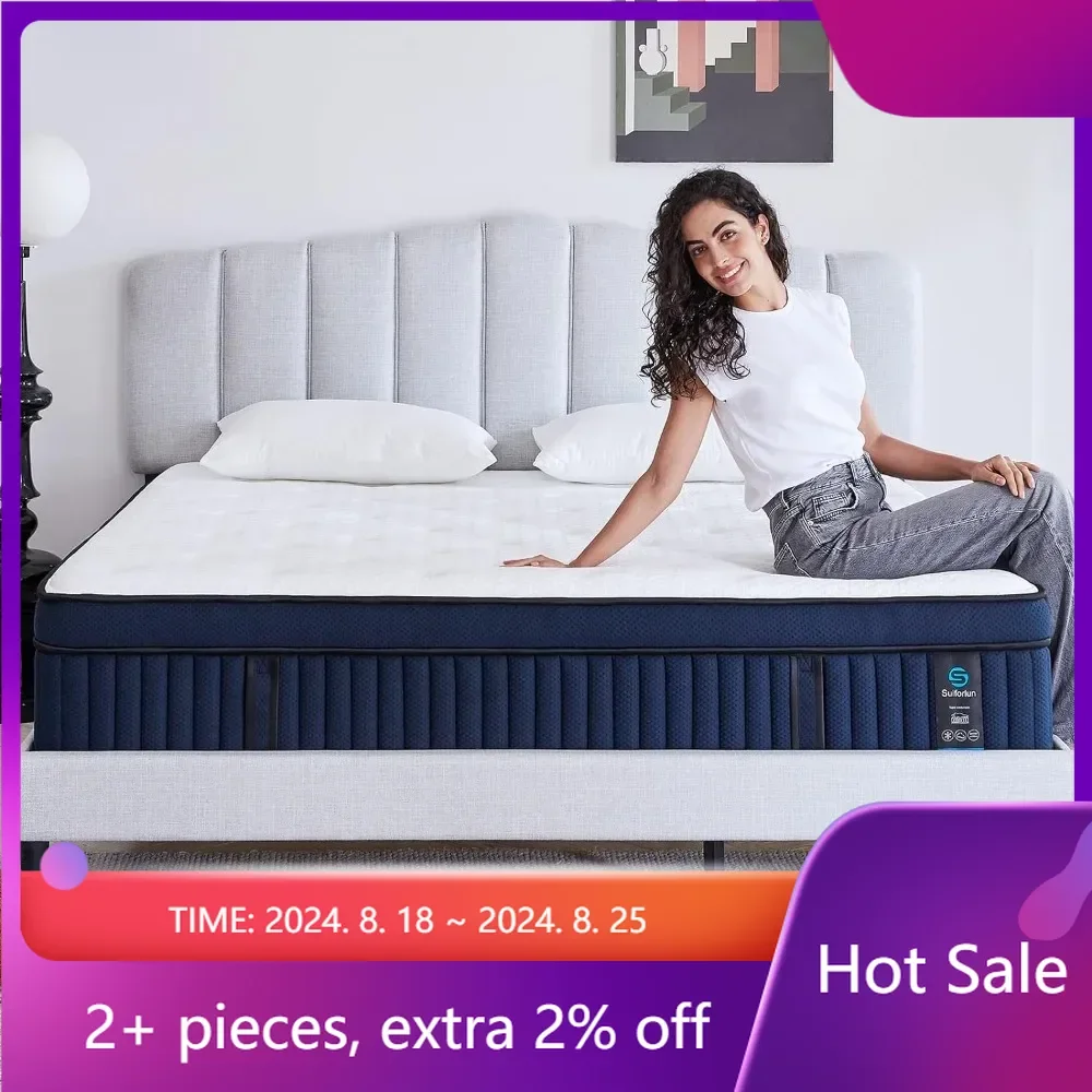 Directional Support Double Mattress Queen Size Beds and Furniture Bed Mattresses 7 Layers of Advanced Futon Pad Medium Hardness