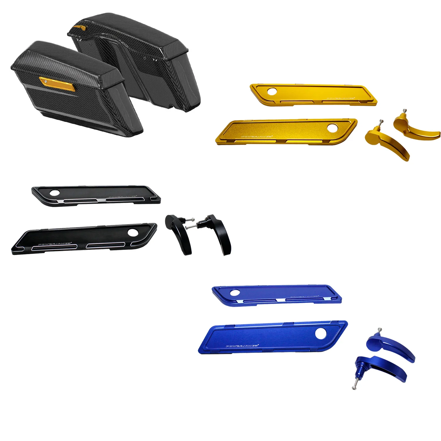 

Saddlebag Hinge Latch Covers W/ Handle Kits For Harley Road King Glide Electra Street Glide 14+