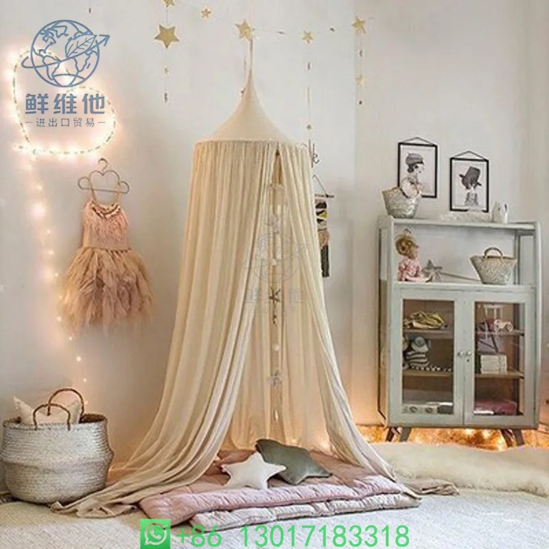

INS Nordic Wind Explosion Single Door Baby Dome Decoration Children's Mosquito Net Multi-color Cotton Tent Bed Mantle