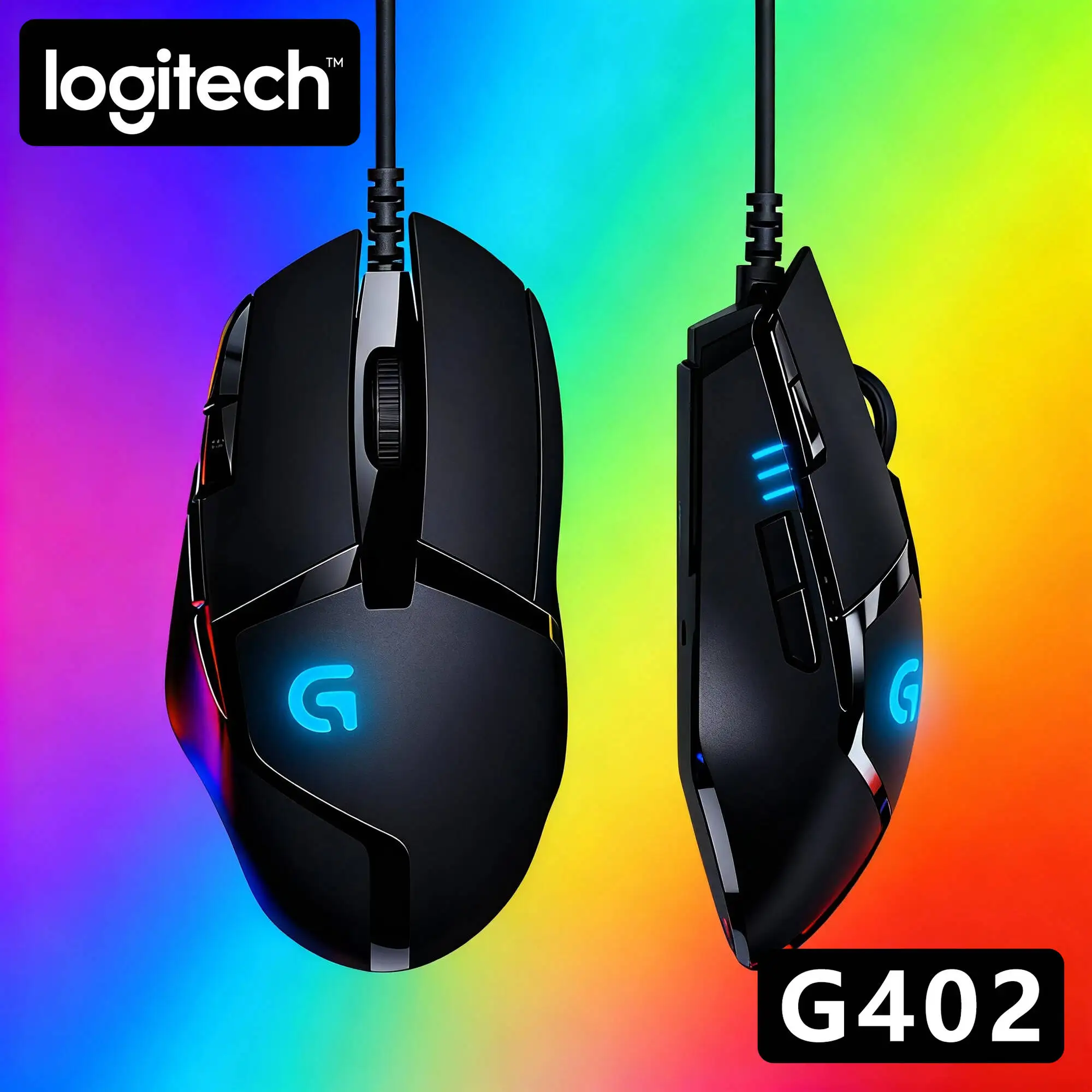 

Logitech G402 Wired Mouse 4000 DPI On-the-Fly Switch 8 Buttons 20M Clicks 1ms Report Rate Anti-Slip for Gaming & Office