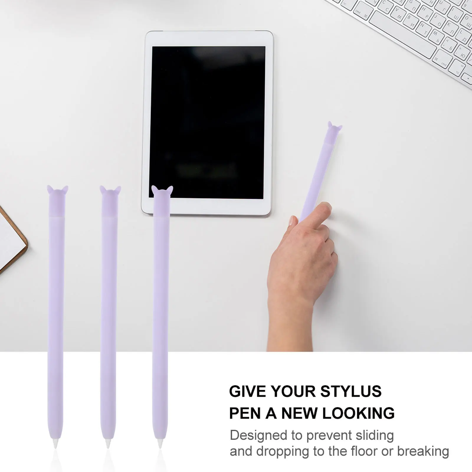 

1Pcs Stylus Pen Protective Sleeve Cartoon Rabbit Ear Silicone Case for Pencil 2 Digital Pencil Storage Dustproof Scratch