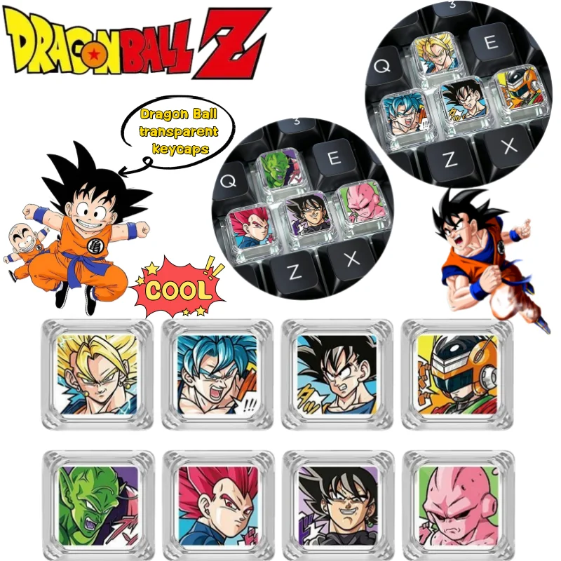 Dragon Ball Son Goku Vegeta keyboard caps creative high-value anime cartoon printed personalised cross-axis replacement keys