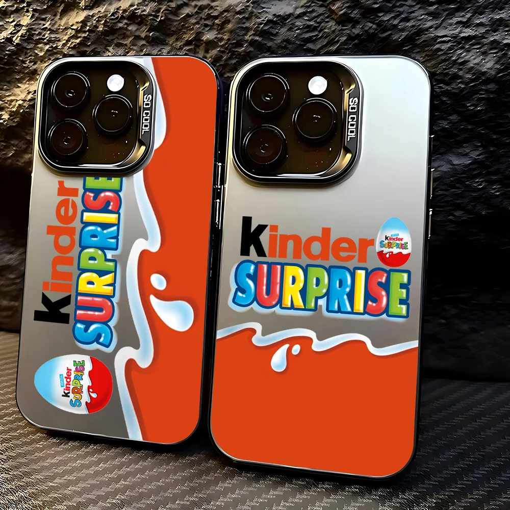 Funda de teléfono Kinders JOY Surprise Egg para iPhone 17 16e 15 14 13 12 11 mini Pro Max XR XSMAX 8 Air Plus, funda trasera mate anticaída