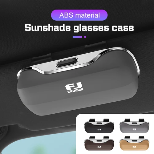 Caja de gafas de coche portátil para Toyota FJ Cruiser TRD Corolla Camry RAV4 Yaris GRsport soporte para gafas de sol visera automática estuche para gafas