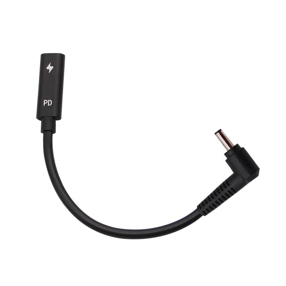 아수스 젠북 UX21A UX32A 용 DC 전원 어댑터, 수 플러그-USB C 타입 암 커넥터, 3A, 4.0x1.35mm, 16cm