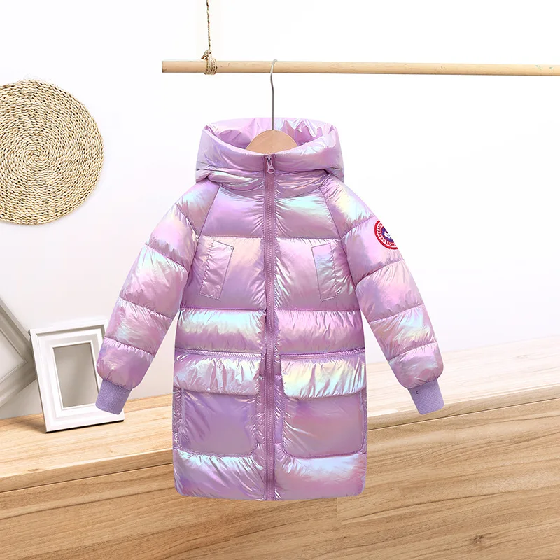 2020 new off-season children's down and cotton jacket, medium to long, colorful, medium to large, winter clothing for children,