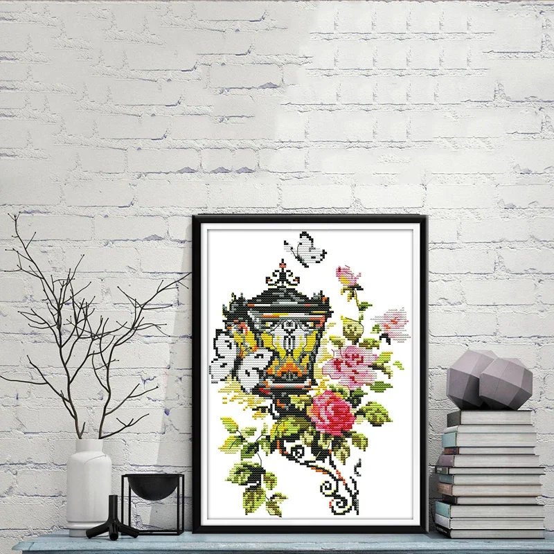 Joy Sunday Cross Stitch Kit The Light Of Temptation Cotton Thread Painting 11CT14CT DMS Pattern DIY Embroidery Needlework Kits