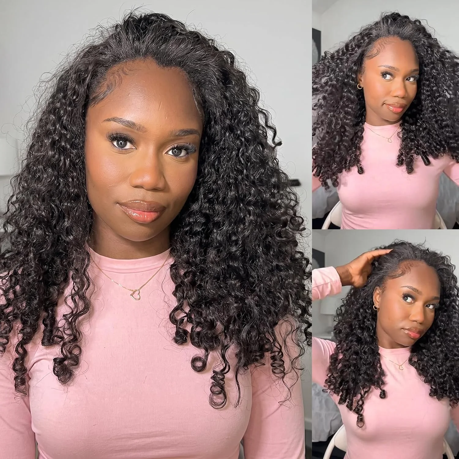 New Arrival Burmese Curly Half Wig Human Hair Wigs With Drawstring Seamless Clip 200 Density Beginner Friendly Curly Machine Wigs For Women