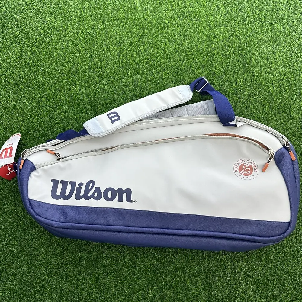 

Wilson Roland Garros Tour Premium Team 9-12pcs Large Tennis Racket Bag Heat Insulation Tennis Racquet Bag with 3 Compartments