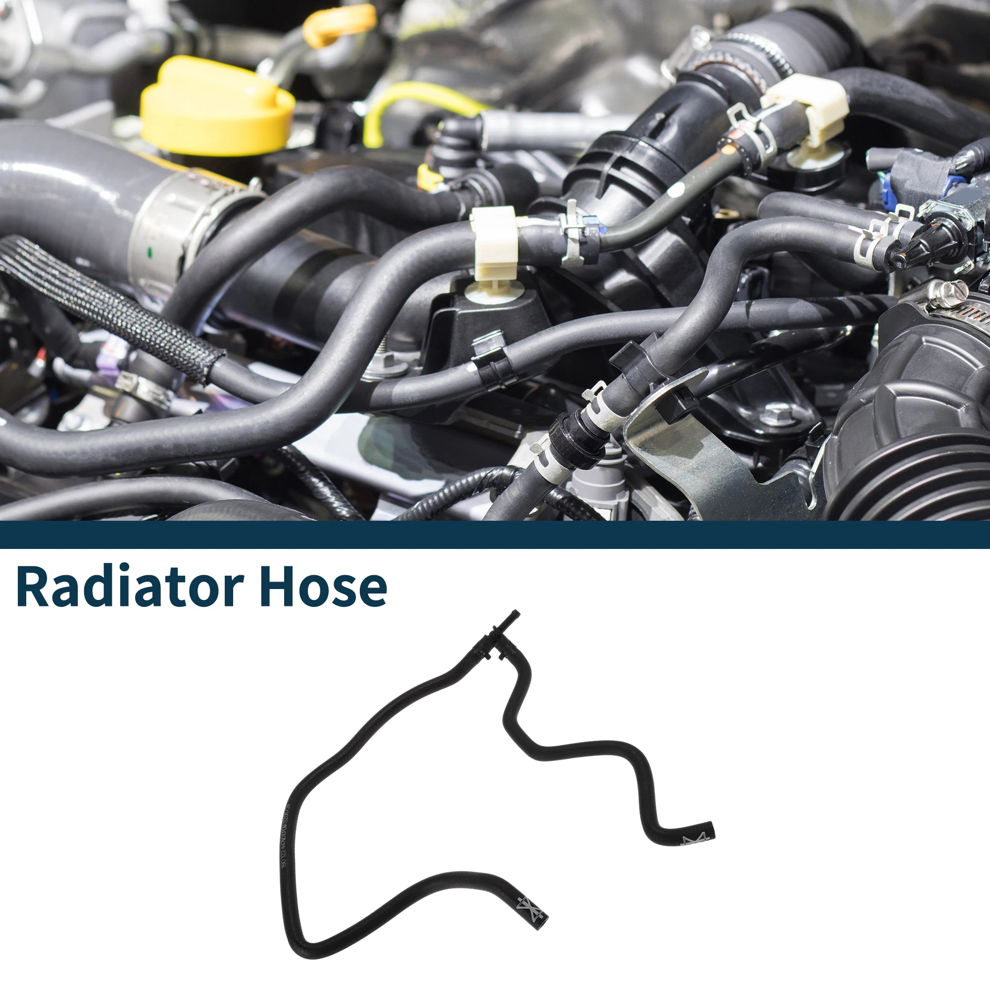 

UXCELL шланг радиатора, шланг нагревателя No 5KD121447 для Skoda Octavia 2007-2015, резиновая трубка охлаждающей жидкости, черная, 1 шт.