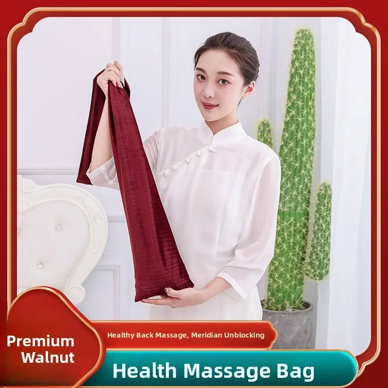 

Массажный молоток для проработки меридианов всего тела, для спины, плеч и шеи, с наполнителем из грецкого ореха, инструмент для самомассажа, для красоты и самопомощи.