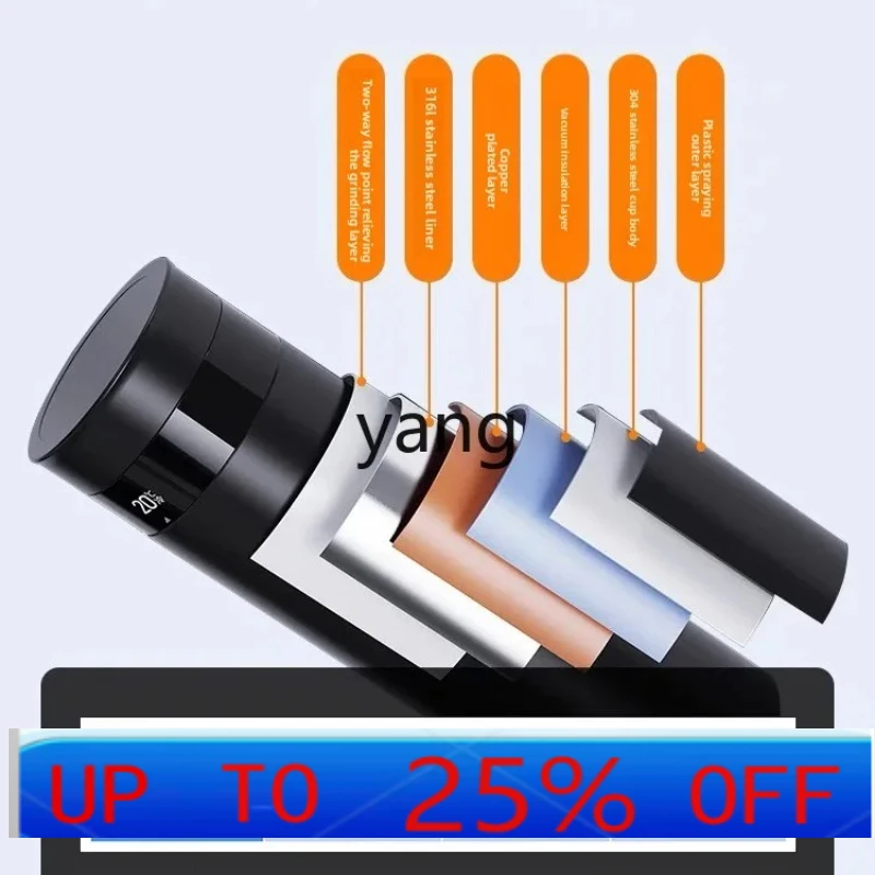 Lcx  smart thermos cup men's and women's high-end water cup, stainless steel temperature shows high value