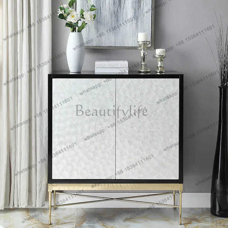 American light luxury shell shoe cabinet post-modern simple foyer entrance bedroom storage cabinet furniture