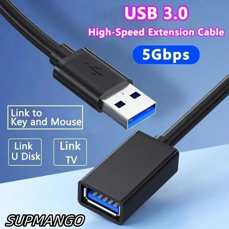 USB 3.0 Extension Cable Male To Female USB Data Cable Computer Mouse Keyboard Extension Connection USB Extension Cable