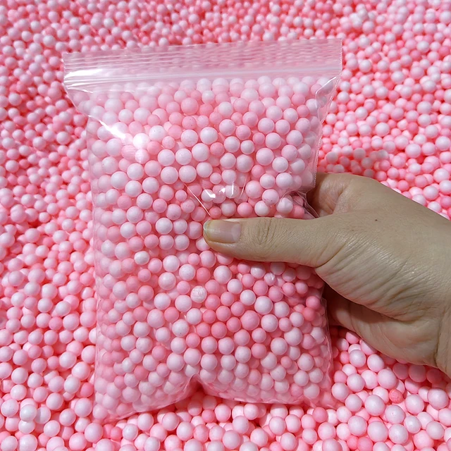 13g bag 6 8mm Slime Round Foam Balls Play Doh Diy Handmade Slime Material Box Makeup Bucket Filling Foam Pellets Modeling Clay slime AliExpress