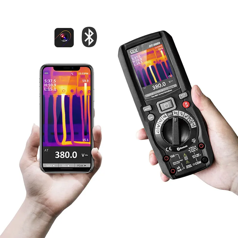 DT-9889 Professional True RMS Industrial Multimeter with InfraRed Thermal Imager Thermal Imaging True RMS Digital Multimeter