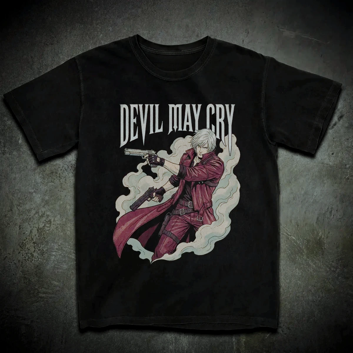 Devil May Cry Dante Retro Game T-Shirt Men Vintage Action Game Inspired Graphic Print Casual Short Sleeve Cotton Streetwear Tops