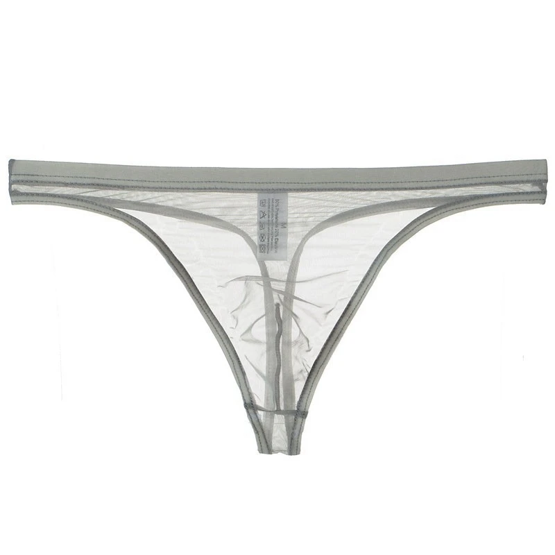 Sous-vêtements en maille fine transparente pour hommes, culottes respirantes G string, shorts, lingerie, caleçons sexy