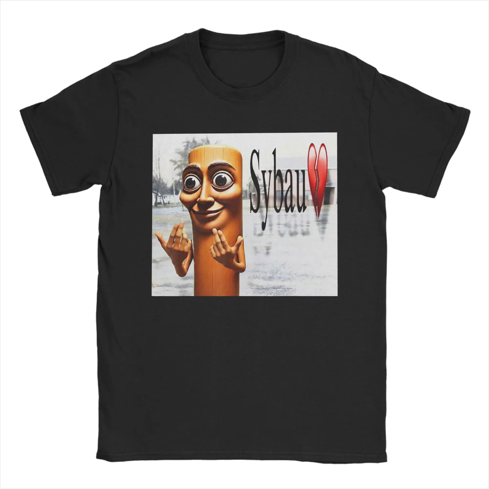 Men's Funny Tung Tung Sahur SYBAU Tuff Brainrot Meme T Shirts  Cotton Top Tees Beach Y2K Retro T Shirt O-Neck Tshirt 4XL 5XL 6XL