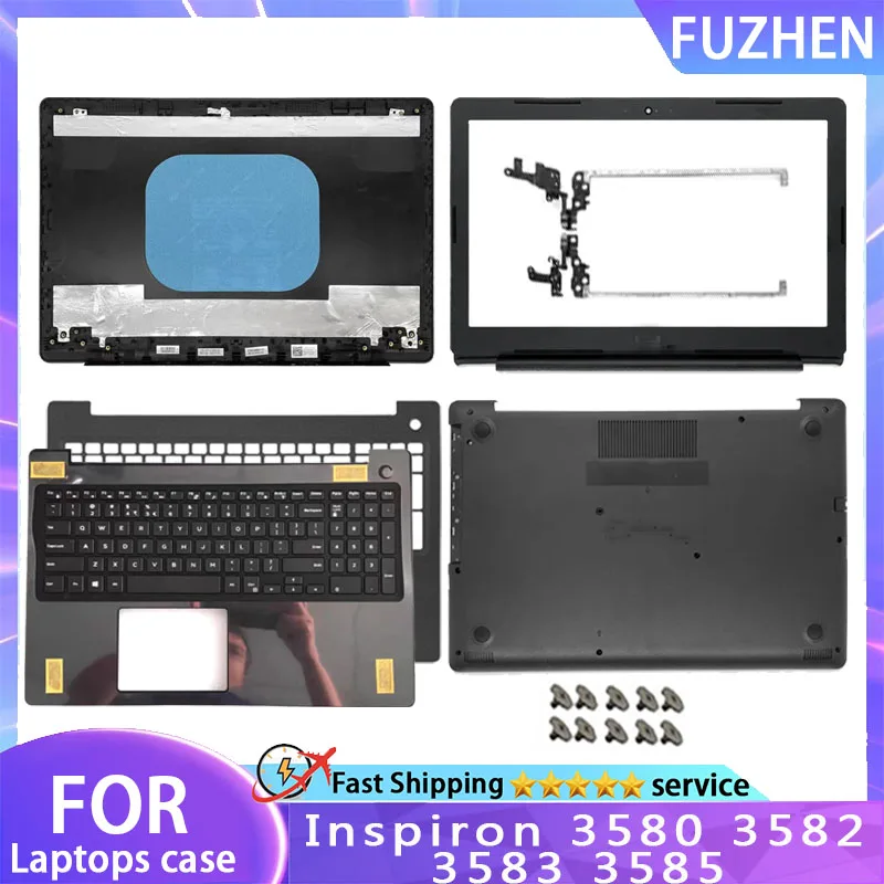 

NEW For Dell Inspiron 3580 3581 3582 3583 3585 Laptop LCD Rear Cover/Front Frame/Palm Pad Keyboard/Bottom Cover/hinges Black